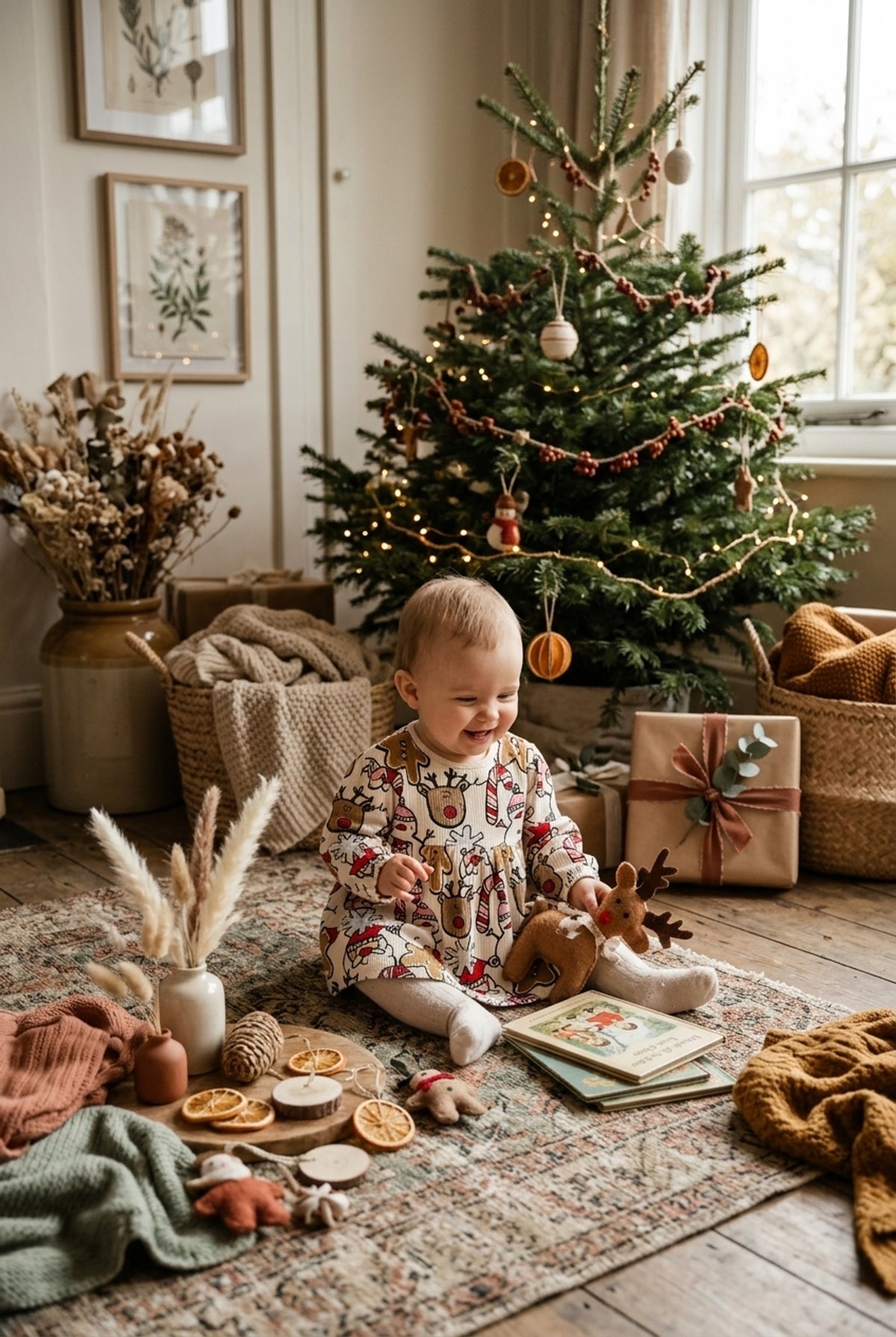NEXT Langarmkleid Weihnachten