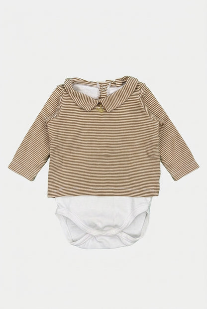 Petit Bateau Langarmbody im Two-in-One-Look