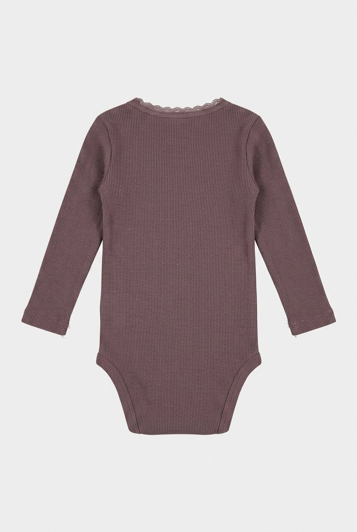 NAME IT Langarmbody in Lila mit Rippstruktur