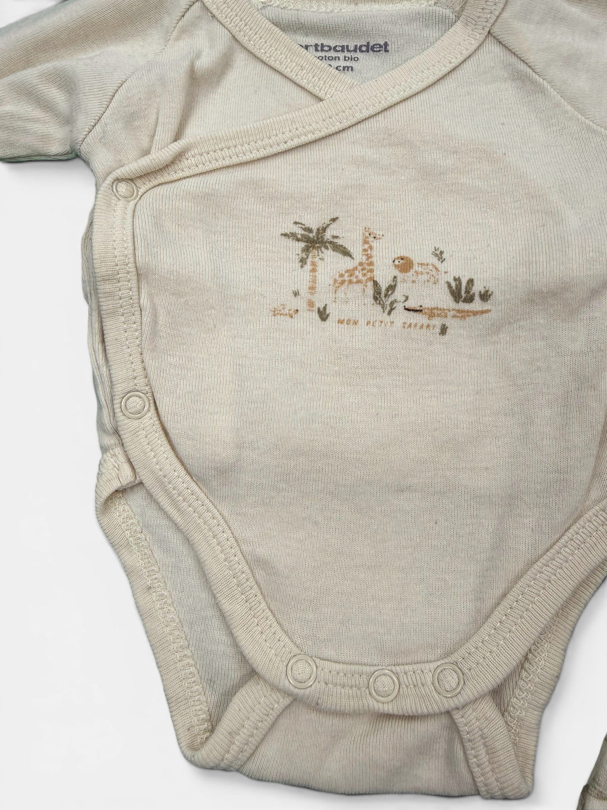Vertbaudet 3-teiliges Set in Creme mit liebevollem Muster