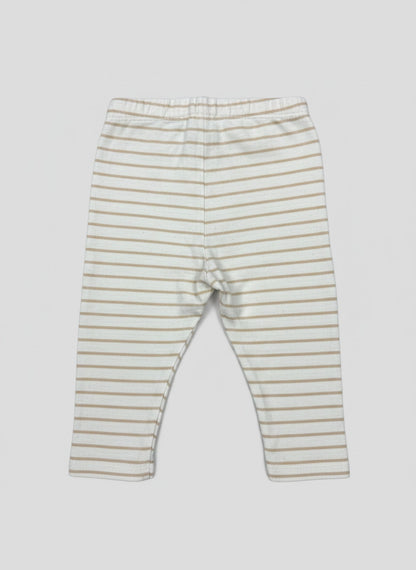 H&M Leggings Creme-Beige gestreift