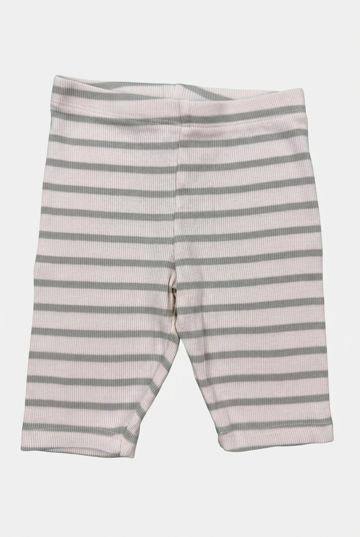 H&M Radlershorts Weiß Grün gestreift