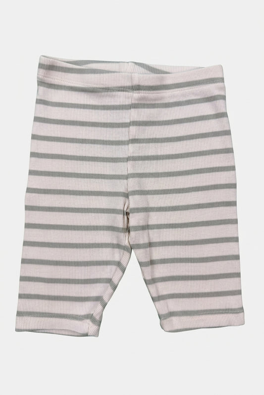 H&M Radlershorts Weiß Grün gestreift