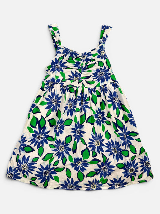 Benetton Trägerkleid in weiß mit Blumenmuster