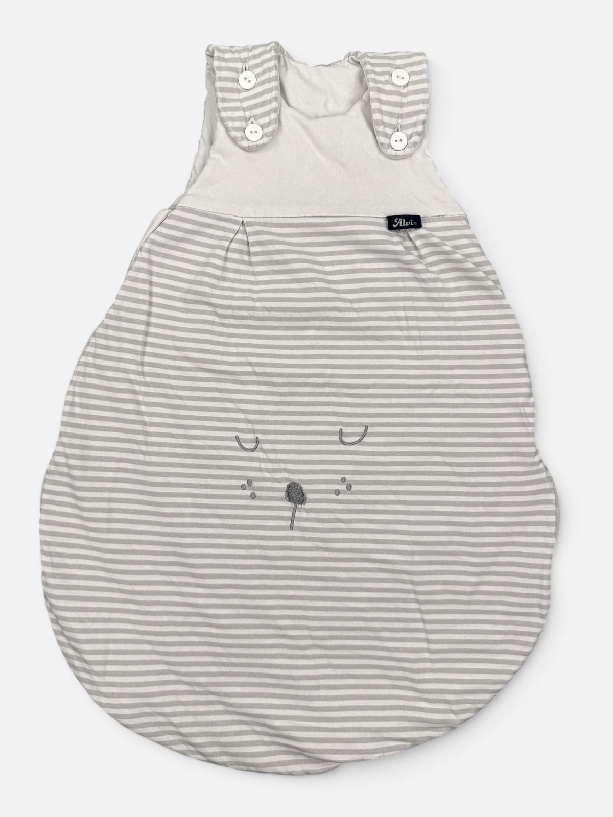 Alvi Baby-Mäxchen® Außensack 2,5 TOG Grau-Weiß gestreift