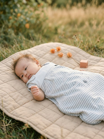 Alvi Baby-Mäxchen® Außensack 2,5 TOG Grau-Weiß gestreift