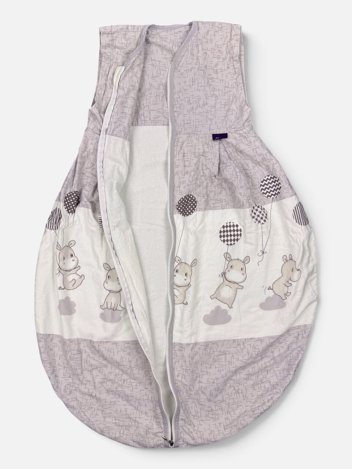 Alvi Kugelschlafsack 0,5 TOG Grau Hippo