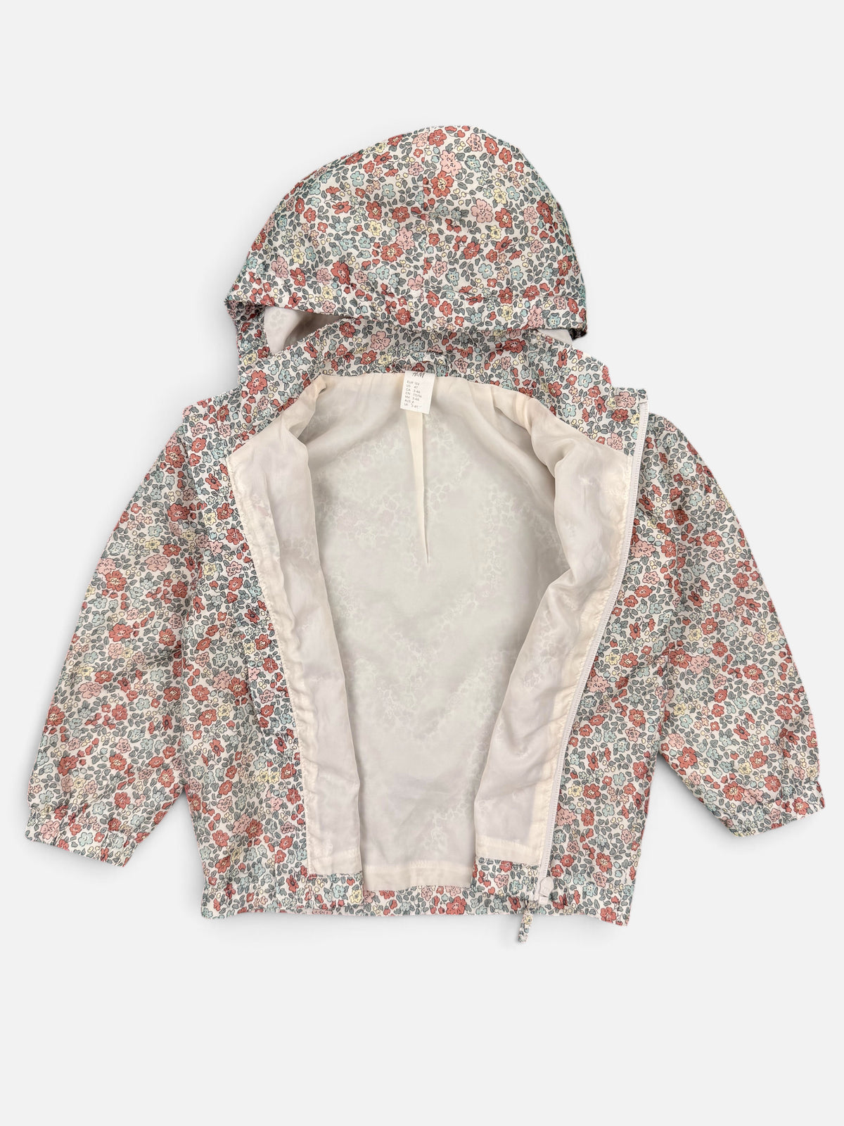 H&M Outdoorjacke in Creme mit Blumen