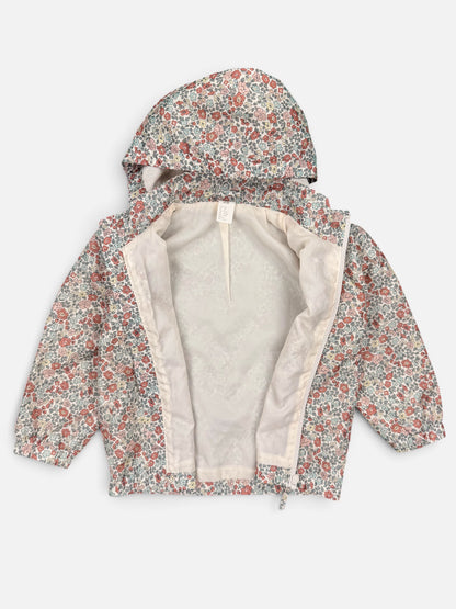 H&M Outdoorjacke in Creme mit Blumen