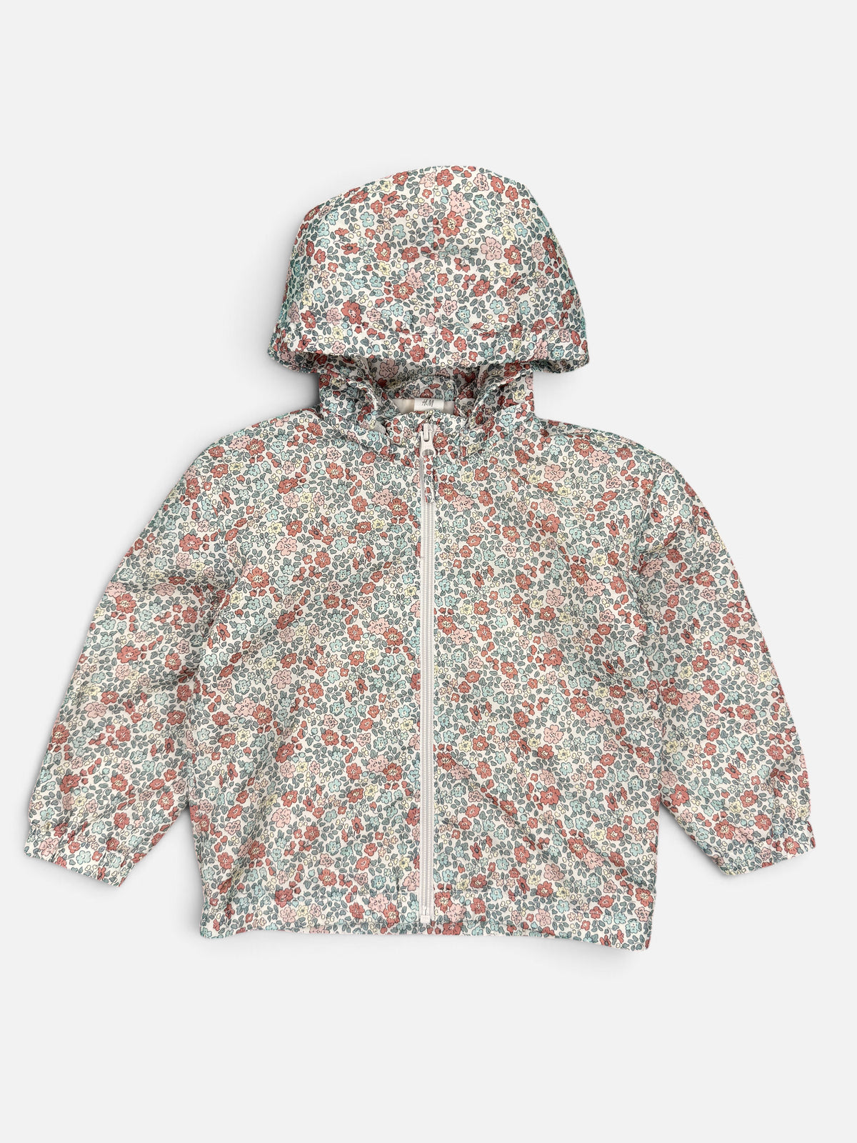 H&M Outdoorjacke in Creme mit Blumen