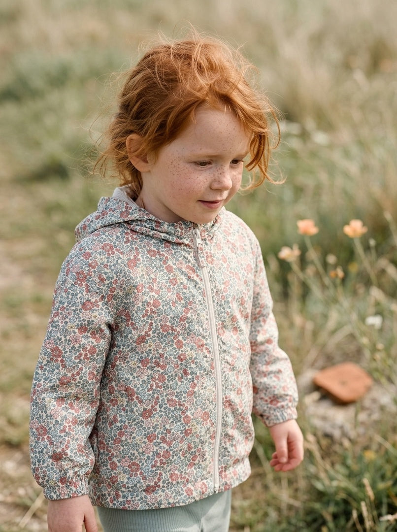 H&M Outdoorjacke in Creme mit Blumen