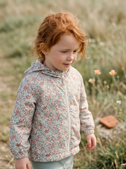 H&M Outdoorjacke in Creme mit Blumen
