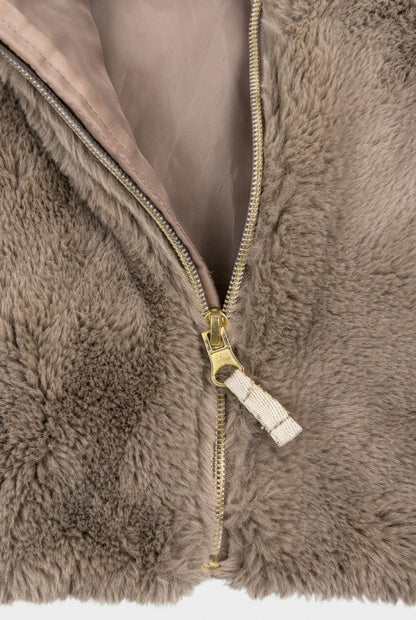 H&M Outdoor-Weste in Beige mit Kapuze