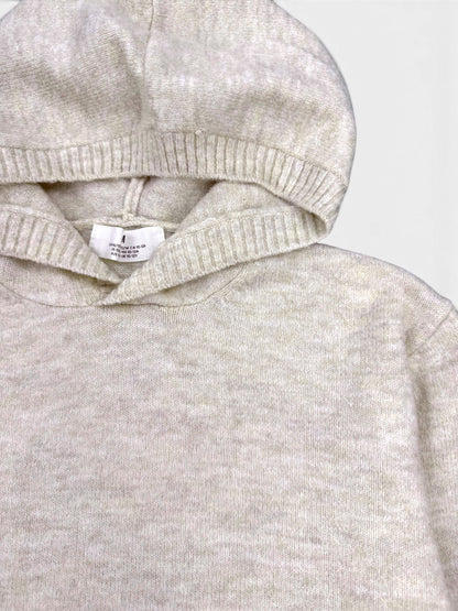 H&M Strick-Hoodie in Creme