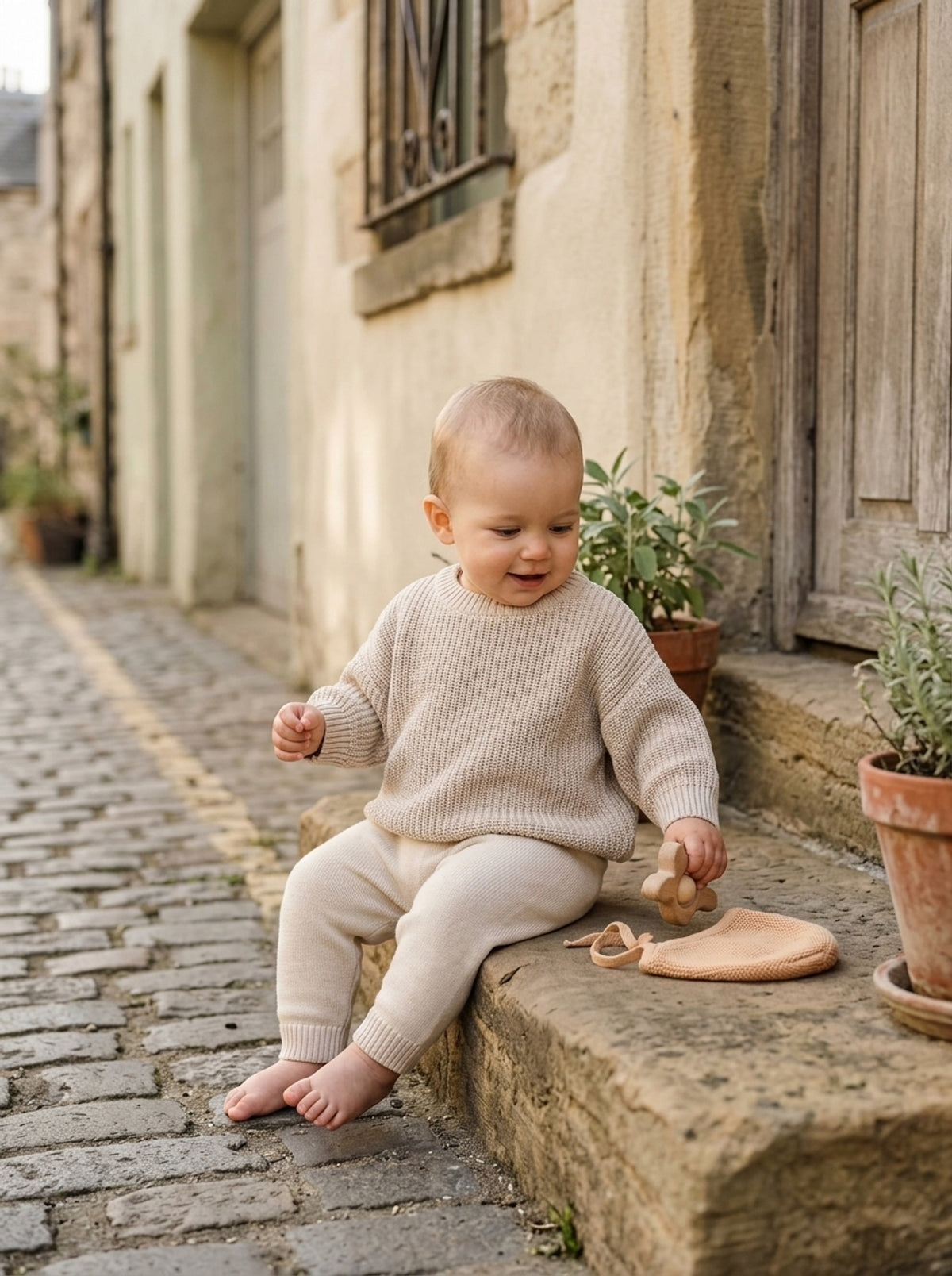 Hejlenki Strickpullover in Creme