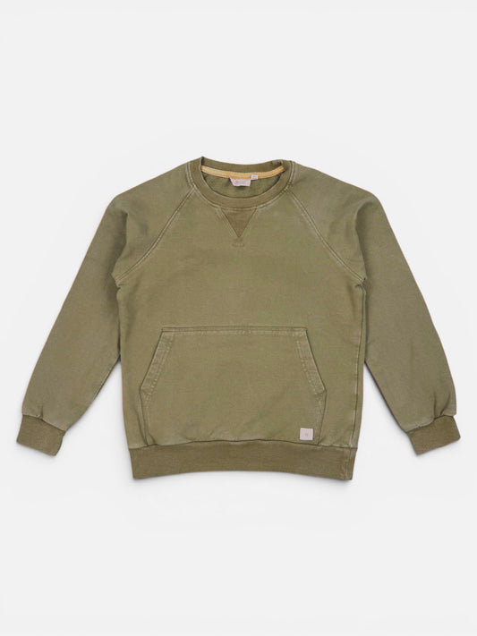 Wheat Sweatshirt in Khaki mit aufgesetzter Fronttasche