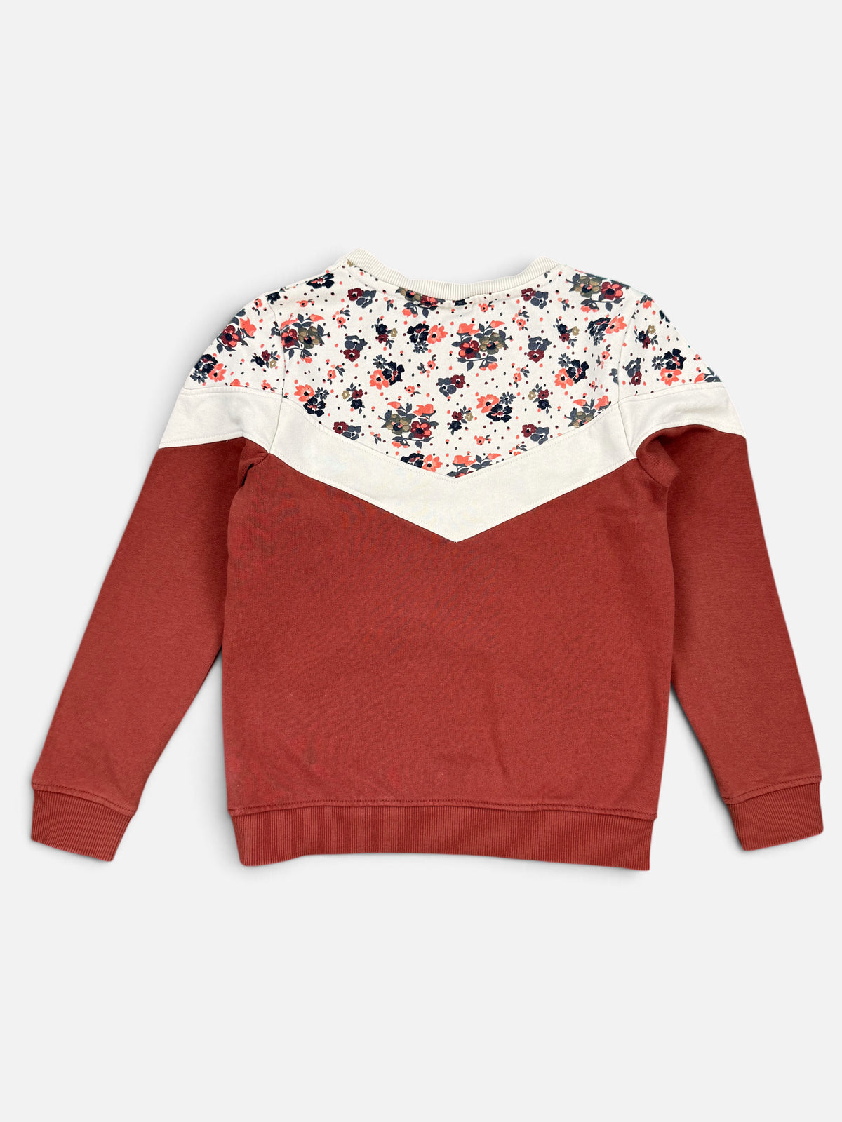 NAME IT Sweatshirt Rostbraun mit Blumenmuster