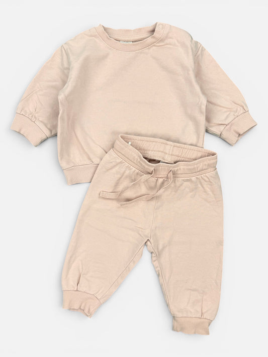 H&M 2-teiliges Sweatshirt-Set in Hellrosa