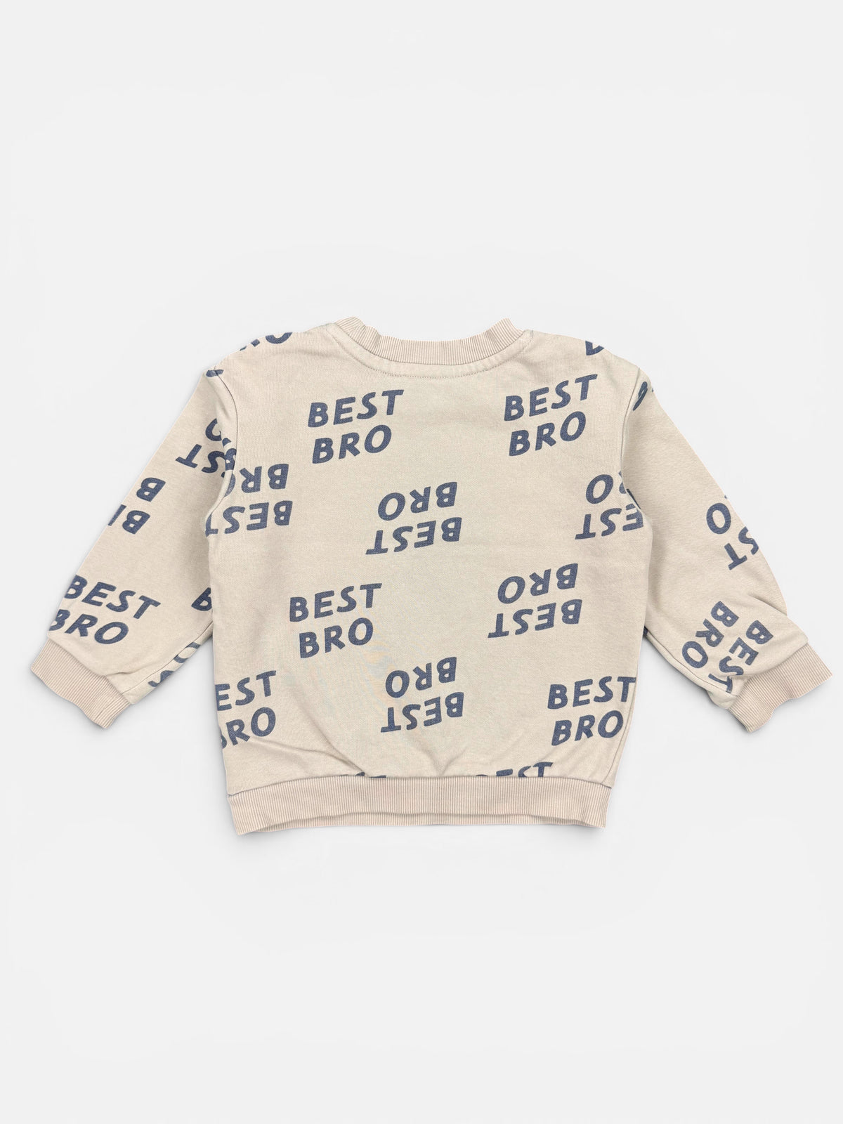 H&M Sweatshirt Best Bro in Beige