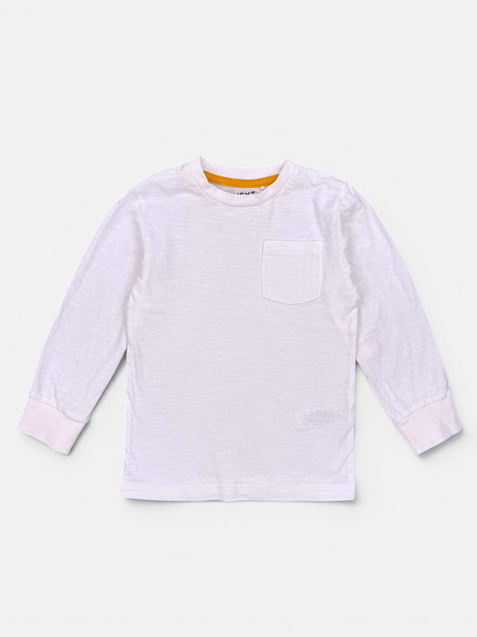 NEXT Langarmshirt in weiß mit Brusttasche