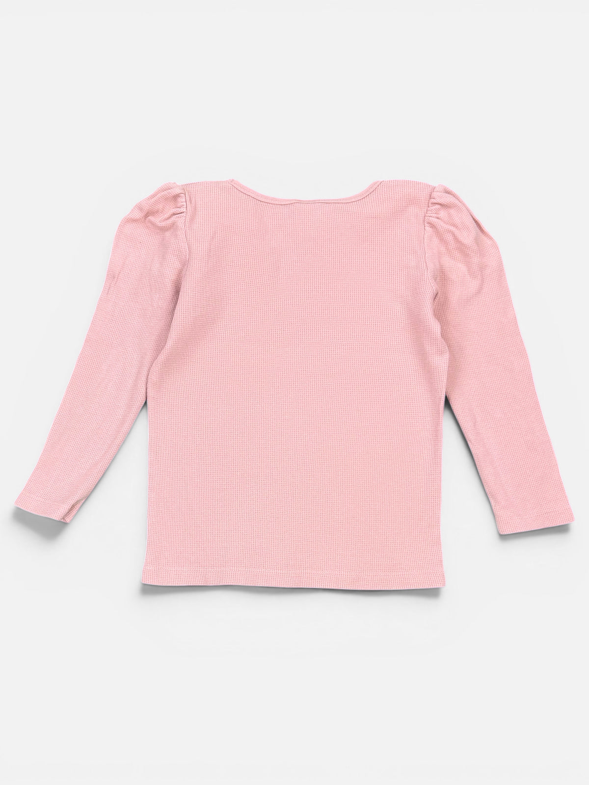 Alana Langarmshirt in Rosa mit Waffelstruktur