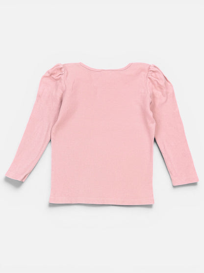 Alana Langarmshirt in Rosa mit Waffelstruktur