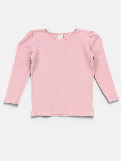 Alana Langarmshirt in Rosa mit Waffelstruktur