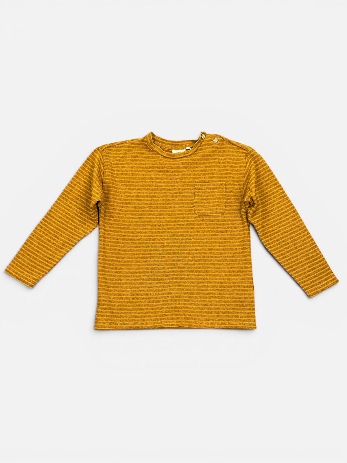 Lil' Atelier Longsleeve T-Shirt Braun-Ocker gestreift