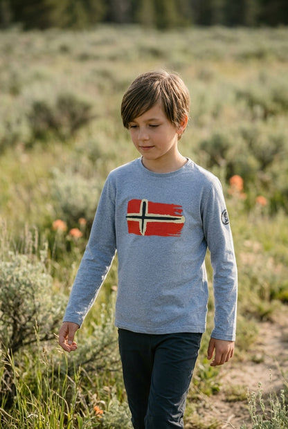 Trollkids Langarmshirt in Blau mit Print