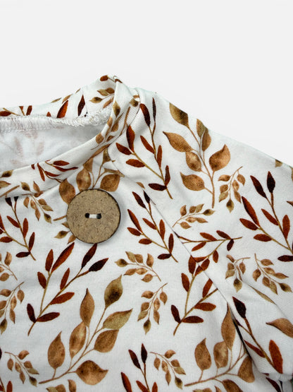 NordkidZ Langarmshirt mit Blättermuster