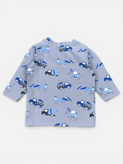 NAME IT Longsleeve T-Shirt Blau mit Fahrzeugen