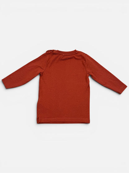 NAME IT Longsleeve T-Shirt Burgunderrot mit Bärenprint