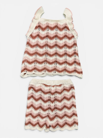 H&M Adorables Zweiteliges Set mit Trägertop und Shorts in Pointellestrick